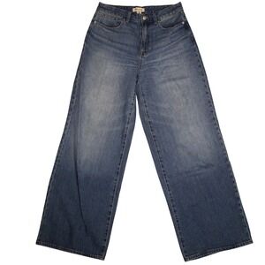 Madewell Curvy Superwide Leg Baggy Jeans Women's Size 29 Medium Blue Faded Wash